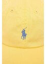Bavlněná baseballová čepice Polo Ralph Lauren žlutá barva