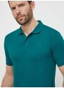 Bavlněné polo tričko Calvin Klein zelená barva