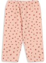 Dětské bavlněné kalhoty Konges Sløjd růžová barva, vzorované