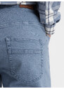 Ombre Clothing Pánské džínové kalhoty bez oděru SLIM FIT - modré V3 OM-PADP-0148