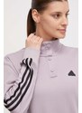 Mikina adidas dámská, fialová barva, s aplikací, IT4827
