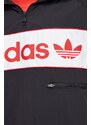 Bunda adidas Originals pánská, černá barva, přechodná, oversize, IS1398