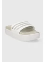 Pantofle adidas Adilette Platform dámské, bílá barva, na platformě, IE9703
