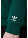 Mikina adidas Originals pánská, zelená barva, s kapucí, s potiskem, IS1412