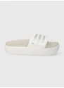 Pantofle adidas Adilette Platform dámské, bílá barva, na platformě, IE9703