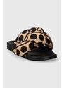 Pantofle Love Moschino dámské, béžová barva, JA28272G0IIW010B