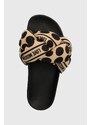 Pantofle Love Moschino dámské, béžová barva, JA28272G0IIW010B