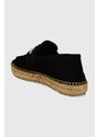 Semišové espadrilky Love Moschino černá barva, JA10592G0IIG0000