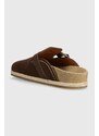 Semišové pantofle Polo Ralph Lauren Turbach Clog pánské, hnědá barva, 803931273001