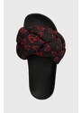 Pantofle Love Moschino dámské, černá barva, JA28312G0IIW100A
