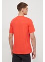 Bavlněné tričko adidas červená barva, s potiskem, IS2013