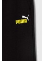 Dětské kalhoty Puma černá barva, melanžové