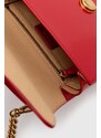 Kožená kabelka Pinko červená barva, 100071.A1EN