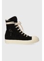 Kecky Rick Owens Woven Shoes Sneaks pánské, černá barva, DU01D1800.CBEM9.9811