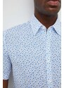 Lněná košile Michael Kors slim, s klasickým límcem