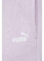 Tepláky Puma fialová barva, s potiskem, 678744