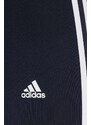 Kraťasy adidas dámské, tmavomodrá barva, s aplikací, medium waist, HF5955