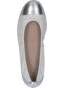 Kožené balerínky s "krajkovým" vzorem Caprice 9-22103-42 bílá
