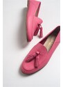 LuviShoes F04 Pink Skin Genuine Leather Shoes