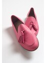 LuviShoes F04 Pink Skin Genuine Leather Shoes