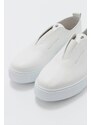 LuviShoes Boom Women's White Leather Sneakers