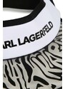 Dětská kšiltovka Karl Lagerfeld černá barva, vzorovaná