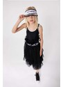 Dětská kšiltovka Karl Lagerfeld černá barva, vzorovaná