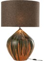 Oranžovo-zelená keramická stolní lampa J-line Strepo