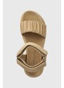 Semišové sandály Kennel & Schmenger Skill S dámské, béžová barva, 31-47250