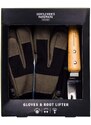 Zahradnický set Gentlemen's Hardware Leather Gloves & Root Lifter 2-pack
