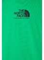 Bavlněné tričko The North Face M S/S Fine Alpine Equipment Tee 3 zelená barva, s potiskem, NF0A87U3PO81