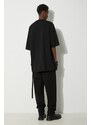 Bavlněné tričko Rick Owens Jumbo T-Shirt černá barva, DU01D1274.RIG.09