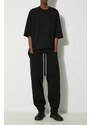 Tepláky Rick Owens Knit Sweat Pants Classic Cargo Drawstring černá barva, hladké, DU01D1370.F.09