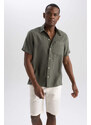 DEFACTO Relax Fit Poplin Short Sleeve Shirt