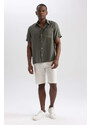 DEFACTO Relax Fit Poplin Short Sleeve Shirt