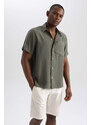 DEFACTO Relax Fit Poplin Short Sleeve Shirt