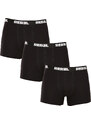 3PACK pánské boxerky Nedeto Rebel černé (3NBR001)