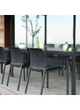 Nardi Antracitově šedý rozkládací zahradní stůl Rio 210/280 x 100 cm