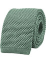 BUBIBUBI Zelená pletená kravata Sage Green