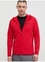 Sportovní mikina Jack Wolfskin Baiselberg červená barva, s kapucí, 1710541
