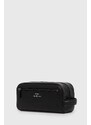 Kožená kosmetická taška Polo Ralph Lauren černá barva