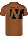 Nordblanc Hnědé pánské bavlněné tričko ETHOS