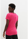 bonprix Tričko Essential s výstřihem do V, beze švů Pink