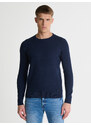 Big Star Man's Sweater 161037 Blue Wool-403