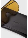 Sluneční brýle Rick Owens Occhiali Da Sole Sunglasses Shield černá barva, RG0000006.GBLKBN.0945