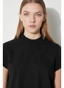 Bavlněné tričko Rick Owens Cropped Small Level T-Shirt černá barva, DS01D1207.RN.09