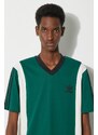 Tričko adidas Originals zelená barva, s aplikací, IS1406