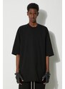Bavlněné tričko Rick Owens Jumbo T-Shirt černá barva, DU01D1274.RIG.09