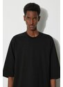 Bavlněné tričko Rick Owens Jumbo T-Shirt černá barva, DU01D1274.RIG.09