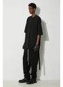 Bavlněné tričko Rick Owens Jumbo T-Shirt černá barva, DU01D1274.RIG.09